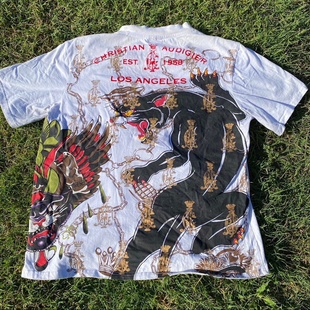 Christian Audigier Black Panther Tattoo Style Art